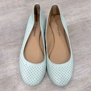 Lucky Brand Women’s Mint Enorahh Closed Toe Slide Flats | Size 7.5